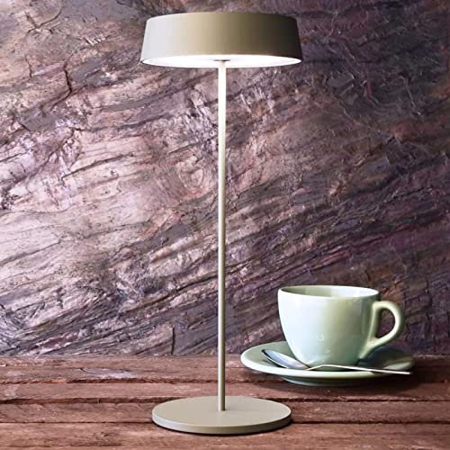 famlights Akku Tischleuchte Mirijam in Grün 22W 196lm Modern MIRIAM IP54 Aluminiumdruckguss Balkon Terrasse