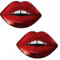 2 PCS Large Red Sequins Lips Iron-On or Sew on Applique Patch, 9-3/4 x 6-1/2, TR-12238