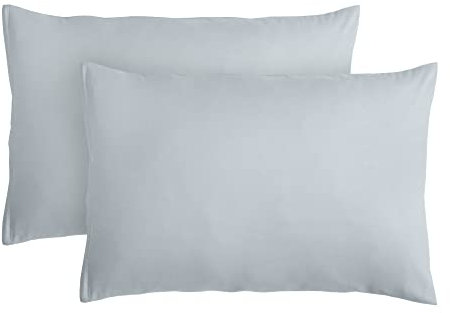 Komfortec Kissenbezug 40x60 cm 2er Set aus Gebürstet Mikrofaser mit Reißverschluss, Atmungskativ und Weich – Grau
