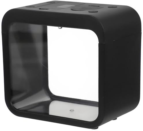 PATKAW Aquarium LED Petit Tank de Poissons Betta Mené Petit Réservoir de Cube Transparent D' Aquarium pour La Décoration de Bureau de La Tortue de Poisson Rouge Ornement Noir