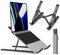 Ivoler Adjustable Laptop Riser - Aluminum Ergonomic Foldable Portable Tablet Holder Desk Stand for MacBook, Lenovo, Dell, HP, More 10-15.6” Laptops - Black