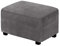 XGANGM Velvet Ottoman Covers Rectangle XL Large Stretch Ottoman Slipcover Extra Large/Small/Medium Footstool Slipcover Pouffe Cover Furniture Protector for Sofa Storage,dark grey,M