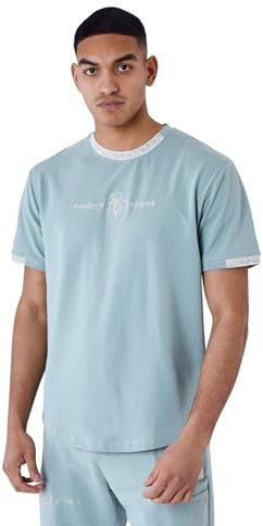 Project X Paris T-Shirt uni avec Bande Logo Bleu Vert L