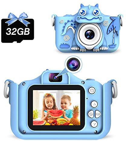 Cámara Fotos Infantil, Cámara Digital para Niños, Juguetes de Cámara para Niños, 20MP 1080P 2.0 HD Selfie Video Cámara Infantil, Cumpleaños Regalos para Niños Niñas de 3 4 5 6 7 8 9 10 11 12 Años