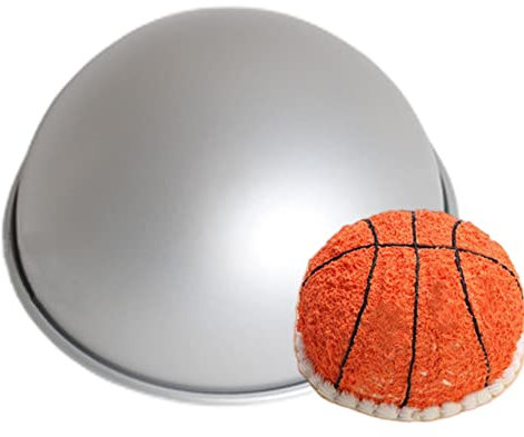 XZJMY Kugelkuchenform, Aluminium-Halbkugel-Kuchenformen, 20,3 cm Kuchenform, Kinder, DIY, 3D-Geburtstagskuchenform, Antihaft-Backwerkzeuge (große halbe Kugel)