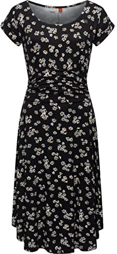 Ragwear Damen Kleid Midi Sommerkleid Ivone Black Gr. M