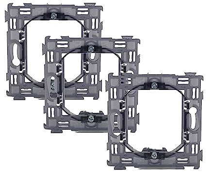 3 x Supporti plastica per interruttori e prese per cassette 502-503 - 504-507 da 2-3 -4-7 posti Compatibili living matix e vimar (Matix Compatibile, 2 posti)