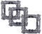3 x Supporti plastica per interruttori e prese per cassette 502-503 - 504-507 da 2-3 -4-7 posti Compatibili living matix e vimar (Matix Compatibile, 2 posti)