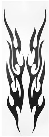 Autocollants RéFléChissants Flamme Pour Voiture, Stickers DéCoratifs Noirs, Personnalisez Votre VéHicule Avec Style Et SéCurité