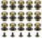 sourcing map 12mm Kugel Kopf Bolzen Nieten Schrauben Rücken 15Pack Rund Kopf Schaltfläche Nippel Niete für Basteln Leder Handwerk Handtasche Gürtel Bronze Ton