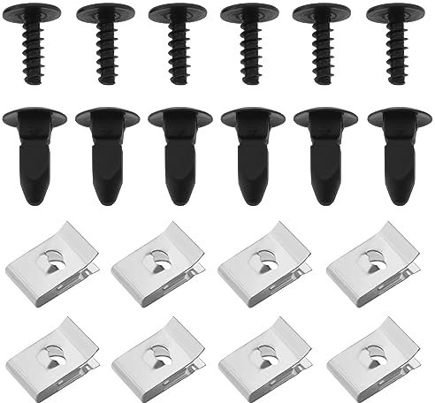 SG Store 2 Sets Auto Stoßstangen Radlauf Schrauben Set N90775001 N90959101 N90833801 für A3 A4 B6 A6 C5 Kotflügel Auskleidung Stoßstangenabdeckung Spritzschutz Schrauben U-Mutter Set