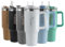Personalised Engraved Thermal Tumbler, 40oz/1135ml Insulated Travel Cup, Large White Travel Coffee Mug, Customise with Any Name and Font, Stainless Steel, Straw and Handle