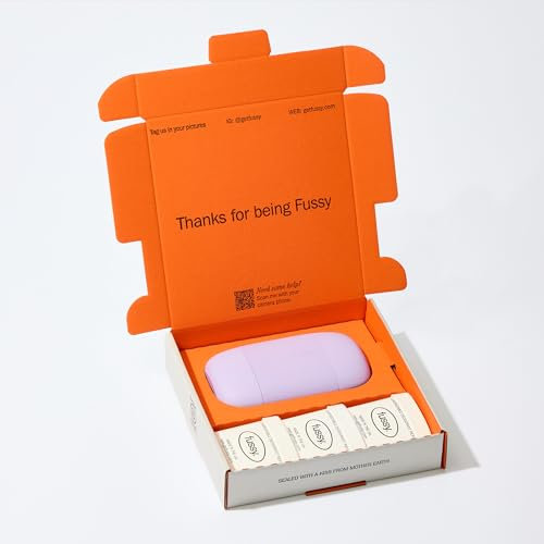 Fussy - Natural Refillable Deodorant - Lilac Case & Variety Refill Pack - Wide Eyed Citrus, Night Tales Flora & Wavy Days Mint - Aluminium Free - Vegan & Cruelty Free - 100% Natural & Effective