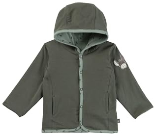 Sterntaler Babyjacke zum Wenden aus Baumwolljersey - mit Kapuze und Druckknöpfen - Wendeseite einfarbig mit seitlichen Eingrifftaschen - Unisex Sommerjacke Baby und Kleinkind