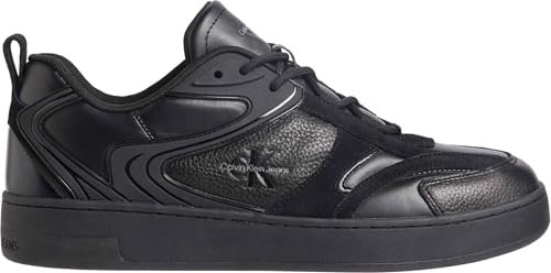 Calvin Klein Sneaker con Suela Cupsole Hombre Basket Hybrid Calzado, Negro (Triple Black), 41 EU