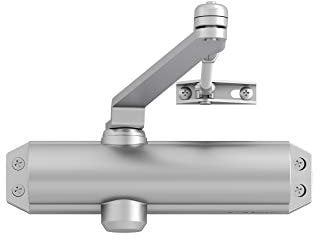 Tesa Assa Abloy DC120-1-DEV1- Cierrapuertas Brazo Articulado Para Puertas Plata DC120 Con Retenedor