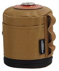 BBTISG Gas Canister Cover, Outdoor Camping Fuel Canister Flat Gas Cylinder Tank Protector Cover Fuel Canister Flat Gas Cylinder Tank Protector Cover Bag (Khaki, L)