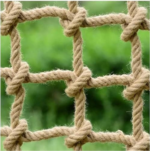 RWCCCRWS Kletter-Gepäcknetz, robustes Bindfaden, Kletternetz, Outdoor-Hängematte, Spielplatz, Vogelnetz (Farbe: 2 x 2 m, Größe: 10 mm x 20 cm)