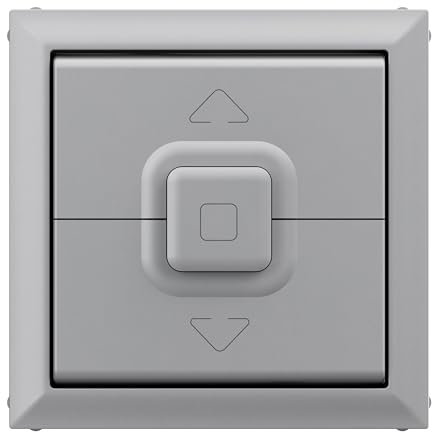 LEGRAND, SEANO Wippe für Rollladen-/Jalousieschalter und -taster mit 3-Tasten-Bedienung, Schalterabdeckung, Wippenplatte, Farbe: Aluminium lackiert, 765229