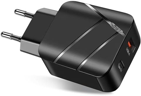 Leyf 28W USB A Type C 2 in 1 Ladegerät, 2 Port Netzteil, Kompatibel mit Allen Mobiltelefonmodellen und Tablets, QC 3.0 Schnellladegerät, iPhone ipad Samsung Galaxy Xiaomi Huawei, Steam Deck