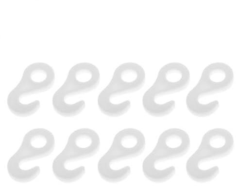 MagiDeal Kit di 5 Ganci per Tende da Sole, Corda Elasticizzata, Lunghezza 3,6 Cm, Colore Neutro, 2 Pezzi