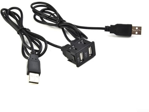 Mühelose Konnektivität mit Auto-Stereo-Dual-USB-Panel-Audiokabel-Adapter, Unterputz-Installation