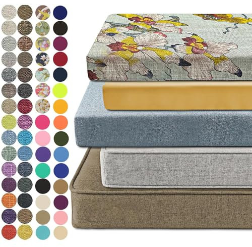 Benutzerdefinierte Sitzkissen Bank Bankkissen, Bankauflage Stuhlkissen, Waschbar Abnehmbarem Sitzauflage Bank rutschfeste Sitzpolster Bank Für Innen, Außenbereich, Terrasse, Gartenmöbel,Dicke 10CM