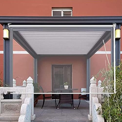 OUPAIAI Roller Blinds 170/175/180/185/190/195/200cm Wide,Transparent PVC Curtain, Roller Blinds Balcony Window Clear Shade, Vinyl Plastic Roll Up Blind with Fitting, Indoor Outdoor Door Patio Waterp
