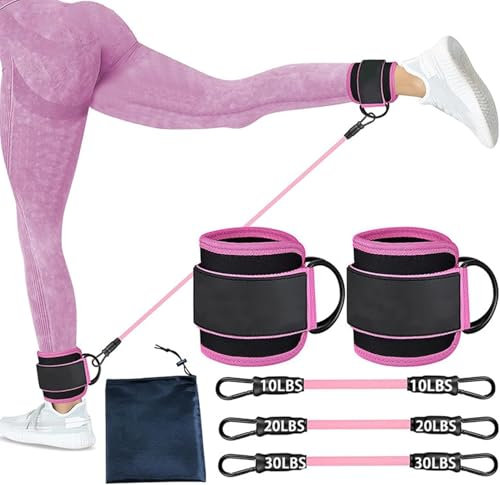 Catoco Widerstandsbänder Fußschlaufen Knöchelriemen kabelzug Fitness für Damen und Herren Fitnesstraining, Beinwiderstandsbänder, für Booty Workouts – Kickbacks Hip Gluteus Training