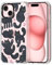 MOSNOVO Case for iPhone 15, [Buffertech 6.6ft Military-Grade Drop Protection] [Anti Peel Off Tech] Clear TPU Bumper Phone Case Cover Design - Black Furry Cat