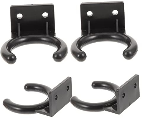 BESTonZON 4 Pack Microphone Wall Mount Holder Wall Mounted Mic Holder with Screws Microphone Hanger Hook for Karaoke Ktv Home Hotel Conference Rooms Space Saving Storage Bracket