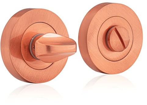 UAP Armasmart® Bathroom Turn & Release – Antibacterial Thumb Turn Lock, Anti-Tarnish Toilet Lock for Bathroom Doors, Bathroom Door Lock for Secure Privacy- Copper Finish