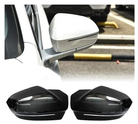 BHYYDS Auto Spiegelkappen Für B&MW 5er, 7er, I5er, I7er, G60, G61, G45, G70, M5, G90, X3, G45 (Linkslenker, Baujahr 2023–2025) Ersatz-Außenspiegelkappen In Leuchtendem Schwarz (Gloss Black)