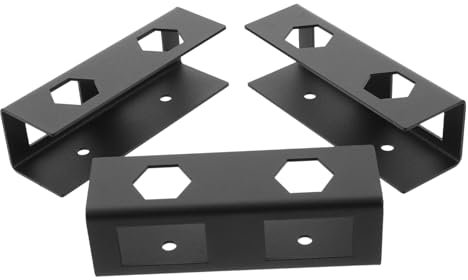 Vaguelly 1 Juego Soporte de Metal Debajo del Escritorio Soportes de Montaje de tabletas Soporte para Laptop Debajo del Escritorio Estante Debajo del Escritorio para Teclado Acero Carbono