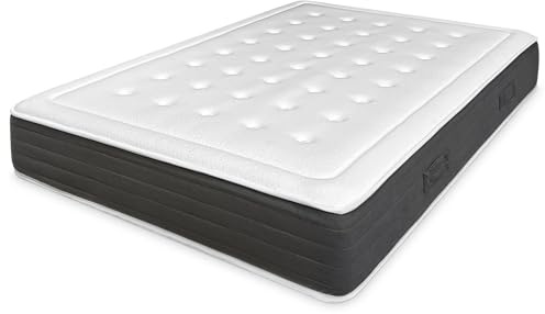 amuéblate online - Viskoelastische Matratze, 80 x 180 cm, Flow Comfort+, mehrlagig, Höhe 24 cm, mittlere/hohe Festigkeit, milbendicht, antibakteriell und hypoallergen