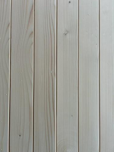 Tableros de fibra de madera perfilada de 11 x 96 mm, 200 cm de longitud, 30 unidades, perfil de fachada para sauna, tejado, colmena, revestimiento de pared, madera de abeto natural