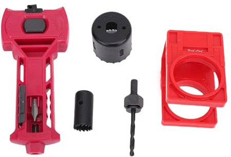 HELEVIA Door Latch Installation Kit, Remove Extra Materials Hole Saw Latch Mounting Accessories, for 1-3/4 in 1-3/8in Thickness Door