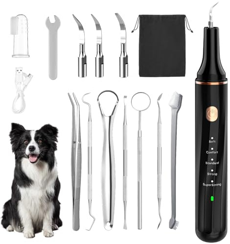 Kit Limpieza de Sarro Dental Perros Ultrasonico, Limpiador Diente Eléctrico