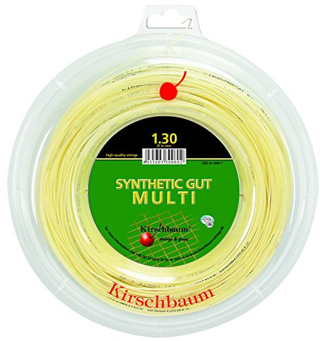 Kirschbaum Spule Synthetik gut Multi Tennissaiten, 1,30 mm Zoll/16, Natur