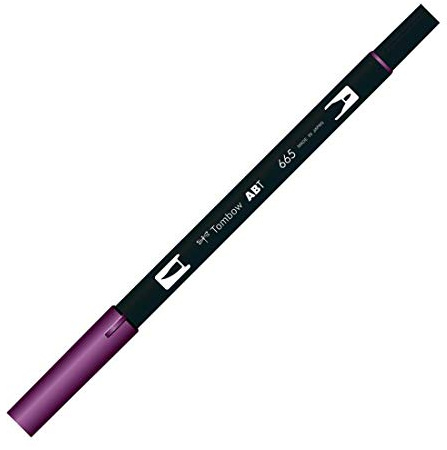 Tombow : Dual Tip Blendable Brush Pen : Purple