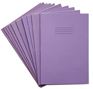 RHINO F12 48 Blatt Schulheft, A4, Violett, 10 Stück