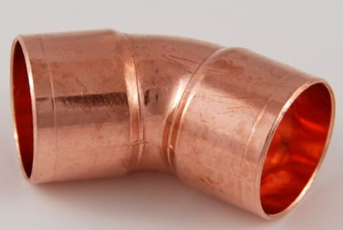 10x Kupferfitting Bogen 22 mm 45 Grad 5041 i/i Lötfitting copper fitting CU