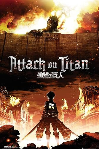 GB eye Attack On Titan Key Art 61 x 91,5 cm / 24,2 x 35,8 Zoll Maxi-Poster – Gerollt geliefert – Kunstposter – Wandposter – Poster & Drucke | Attack on Titan Merchandising