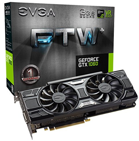 EVGA GeForce GTX 1060 3 Go SSC Gaming ACX 3.0, 3 Go GDDR5, LED FTW + 3GB Noir