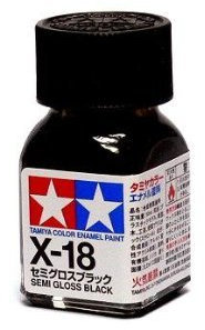RCECHO® Tamiya Modello dello smalto di colore della vernice X-18 Semi Gloss Black 10ml Net 80018 con RCECHO® Full Version Apps Edizione
