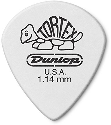 Jim Dunlop 478P 1.14mm Tortex Jazz III Guitar Pick - White (Pack of 12)