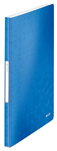 Leitz WOW Sichtbuch in A4 Format, 10er Pack, Mit je 40 Klarsichthüllen für 80 Blatt, Blau, WOW, 46320036