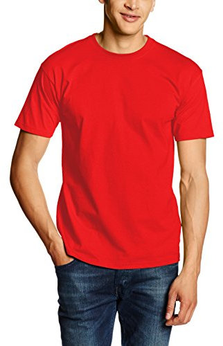 Fruit of the Loom Men's Valueweight Short Sleeve T-Shirt, Red, XX-Large