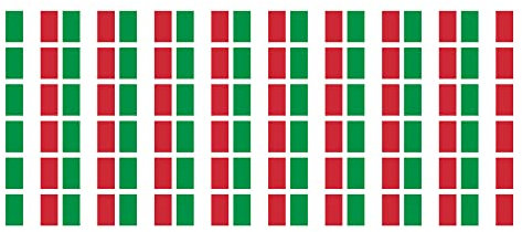 INDIGOS UG - Mini Aufkleber Set - Pack glatt - 20x12mm - selbstklebender Sticker - Fahne - Italien - Flagge - Banner - Standarte fürs Auto, Büro, zu Hause und die Schule - 54 Stück - für Auto