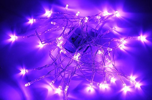 Karlling Battery Operated Purple 40 LED Fairy Light String Wedding Party Xmas Decorations(Purple)